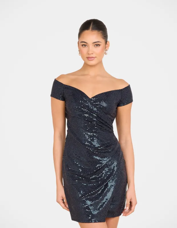 Nat Off Shoulder Mini Dress sold by Pilgrim