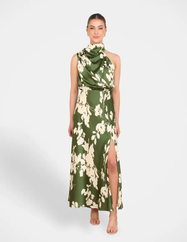 Calais Satin Midi Dress sold by Pilgrim