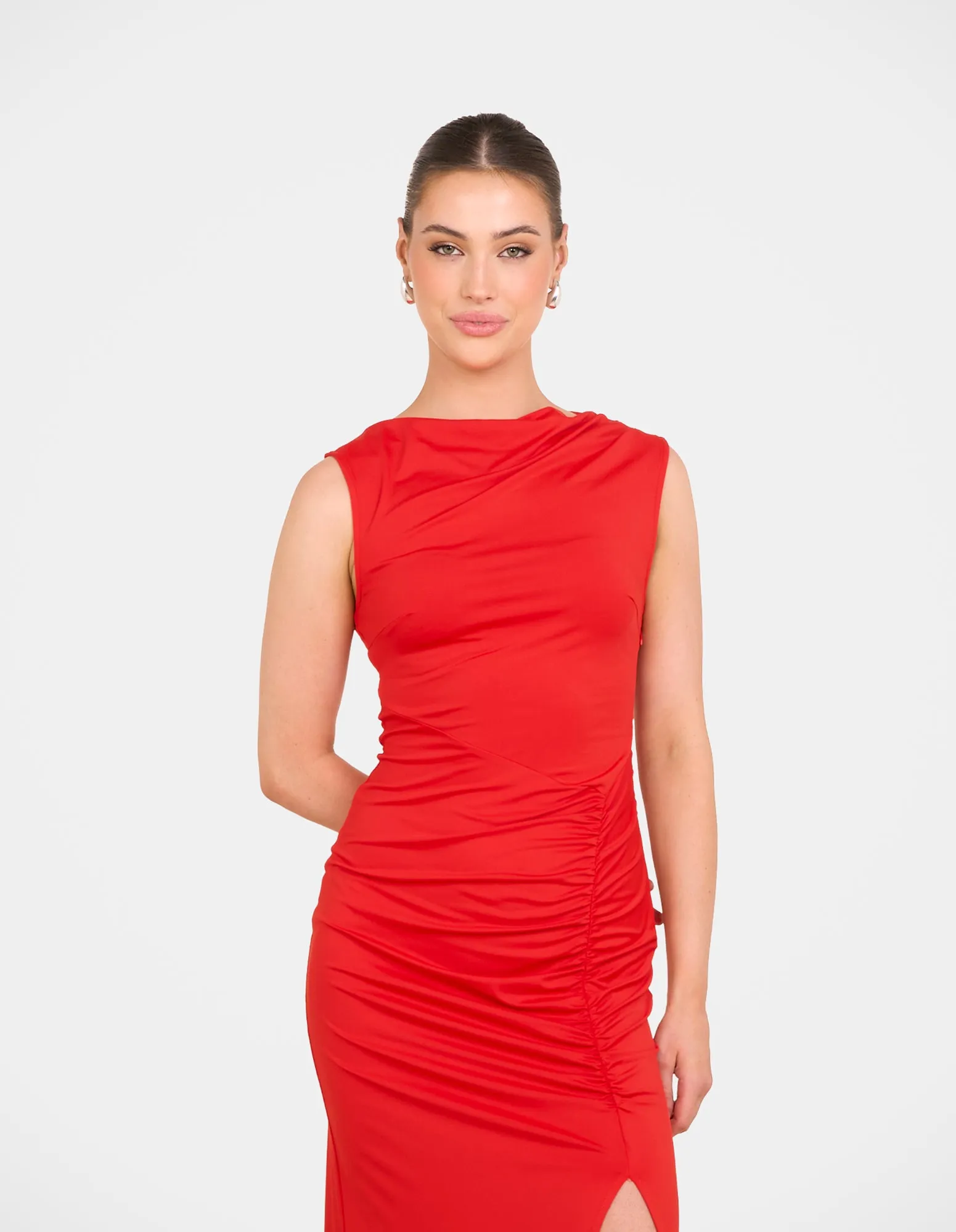 Quinby Sleeveless Ruched Dress sold by Pilgrim product image thumbnail 4
