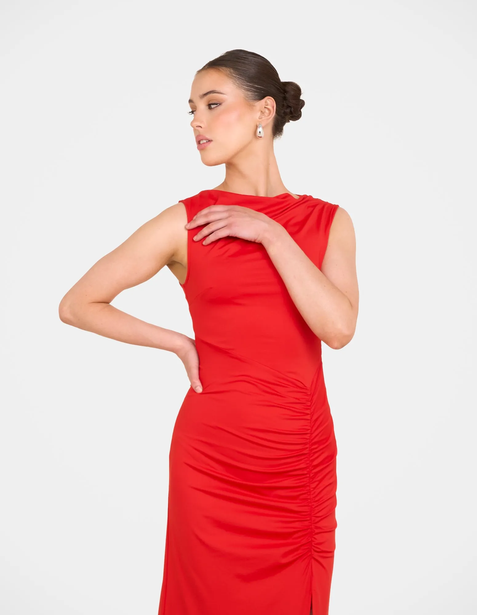 Quinby Sleeveless Ruched Dress sold by Pilgrim product image thumbnail 5