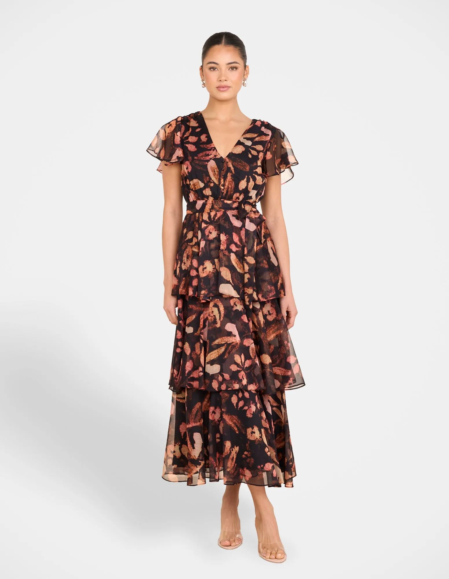 Felicia Frill Hem Maxi Dress sold by Pilgrim