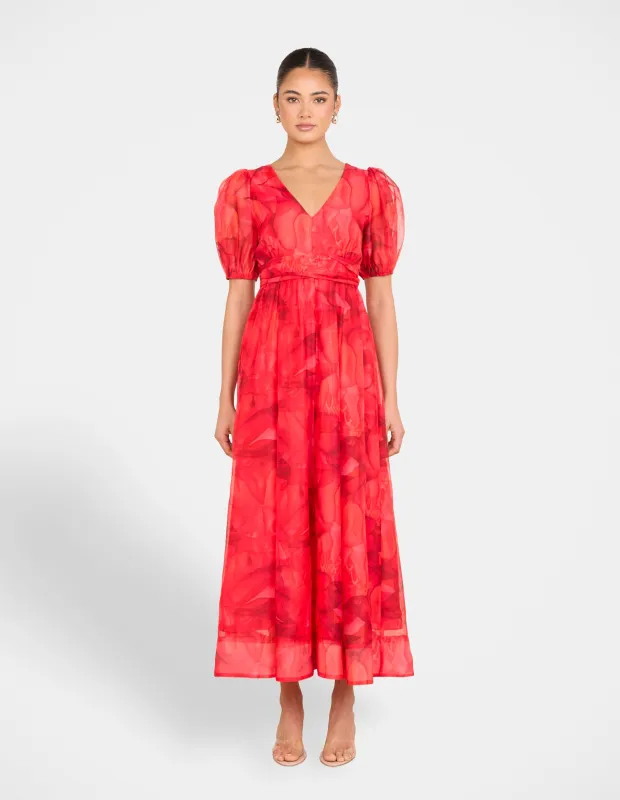 Dua Puff Sleeve Maxi Dress sold by Pilgrim