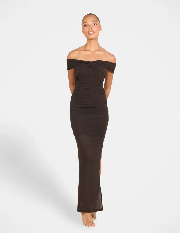 Rohdia Off Shoulder Maxi Dress sold by Pilgrim