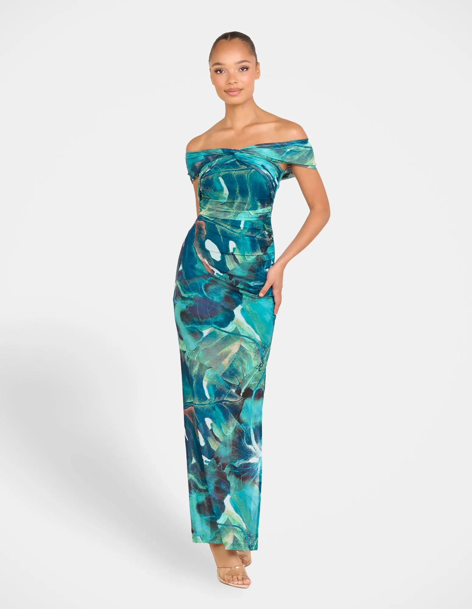 Brit Off Shoulder Maxi Dress sold by Pilgrim