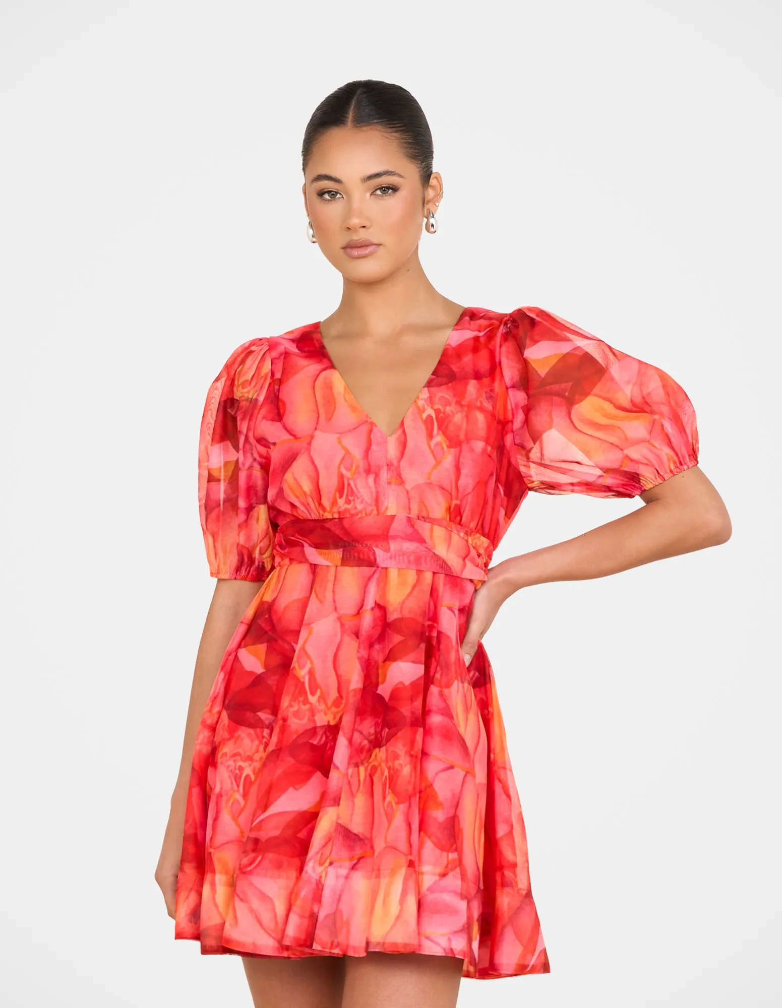 Cammi Puff Sleeve Mini Dress sold by Pilgrim product image thumbnail 4