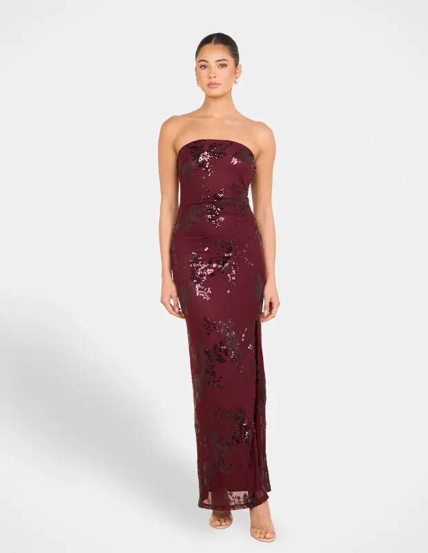 Niah Strapless Sequin Gown sold by Pilgrim