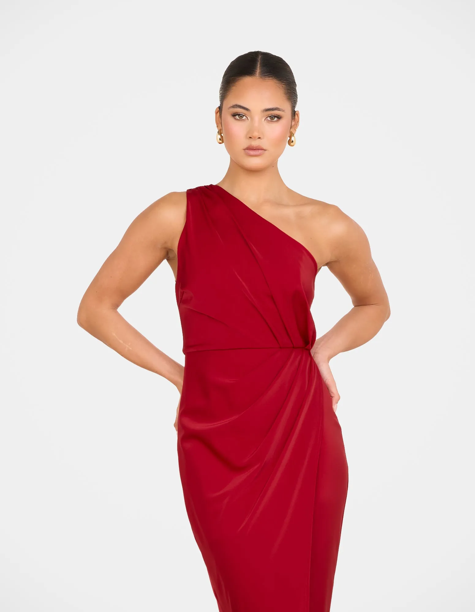 Ulya One Shoulder Satin Gown sold by Pilgrim product image thumbnail 4
