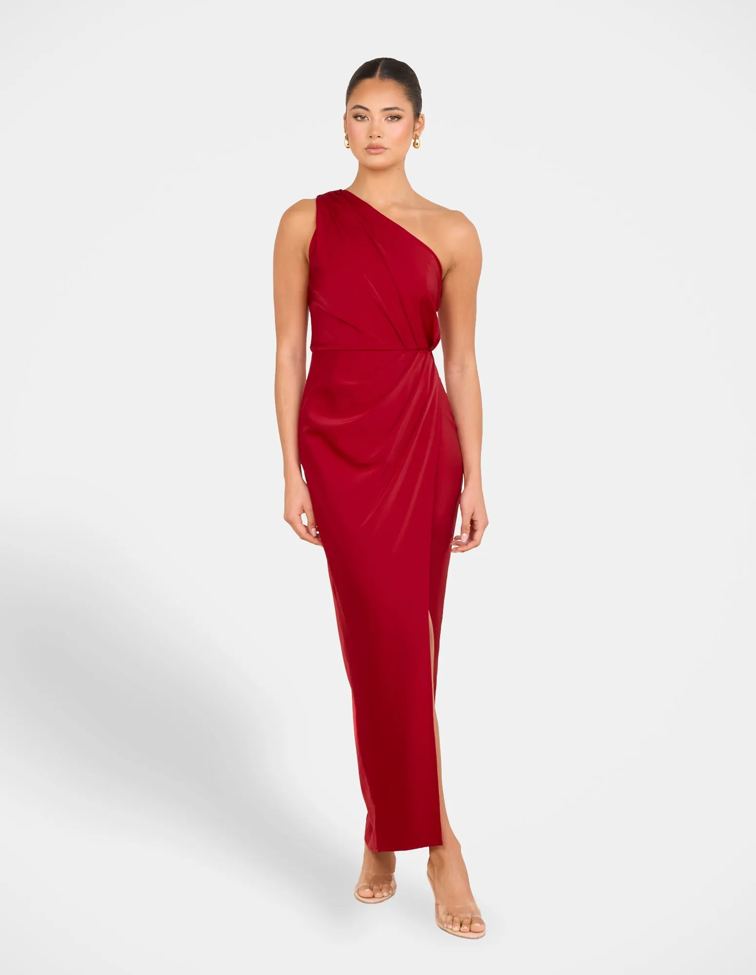 Ulya One Shoulder Satin Gown sold by Pilgrim