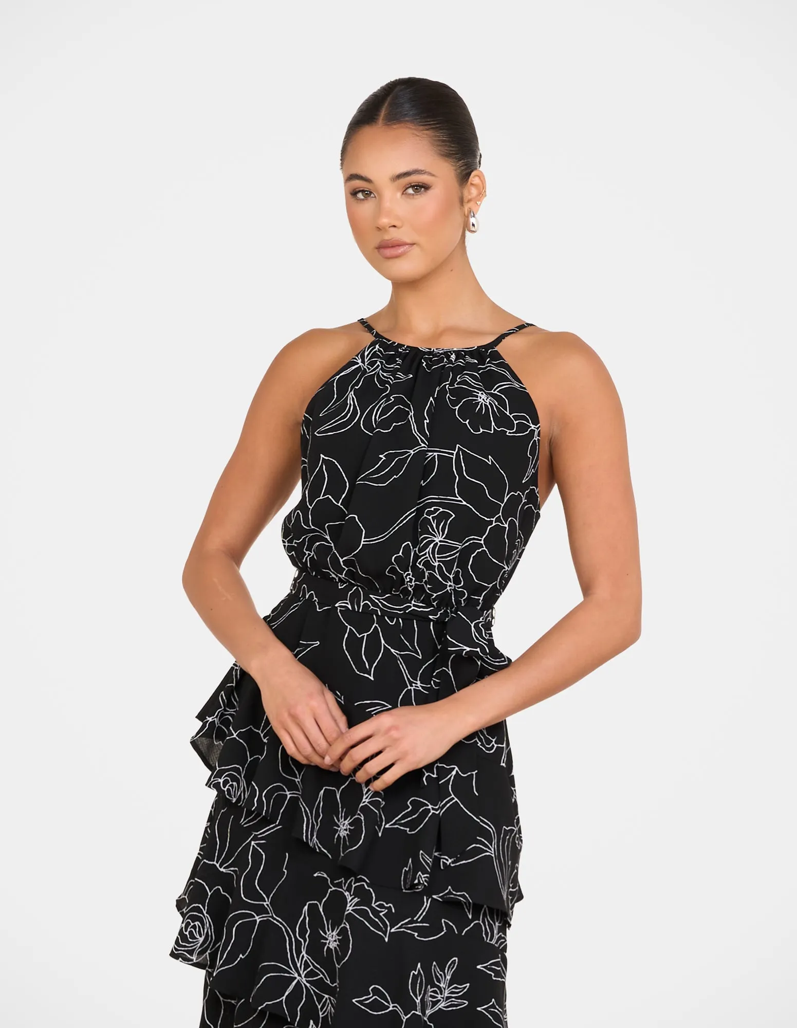 Yva Tiered Midi Dress sold by Pilgrim product image thumbnail 4