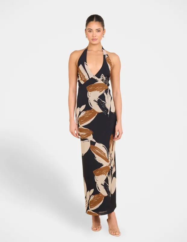 Zoya Print Mesh Maxi Dress sold by Pilgrim