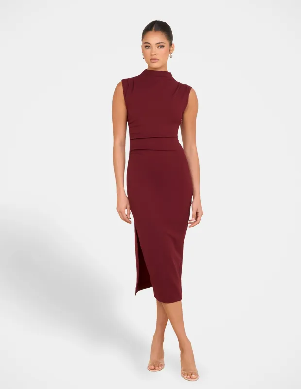 Xandria High Neck Midi Dress sold by Pilgrim