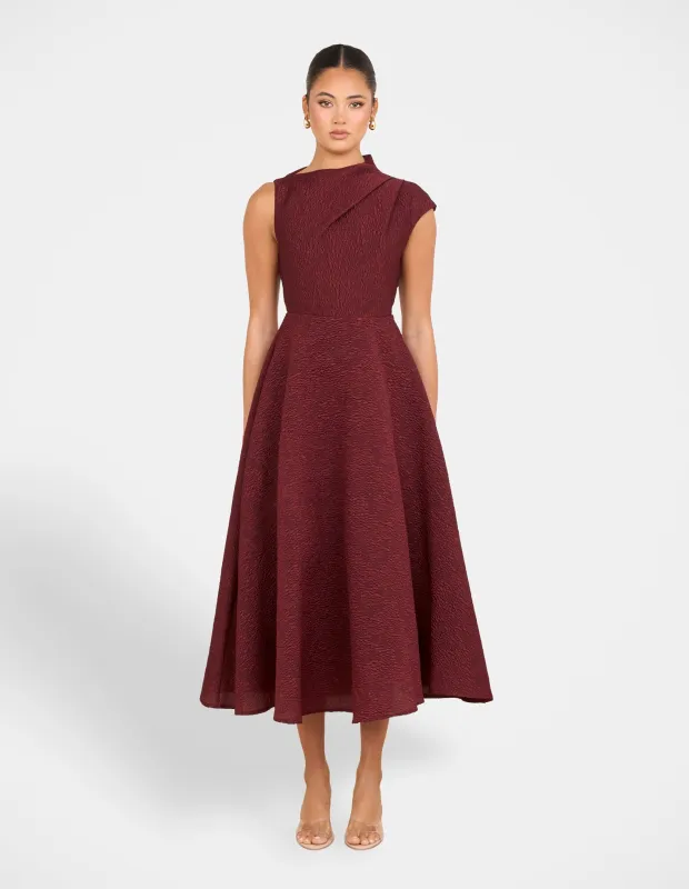 Monarch High Neck Midi Dress sold by Pilgrim