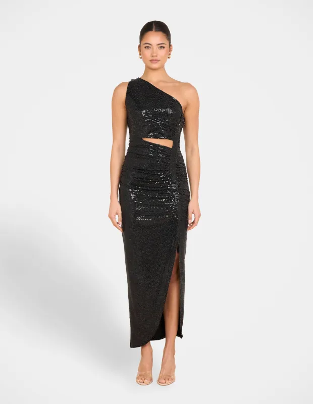 Fran One Shoulder Drape Maxi sold by Pilgrim