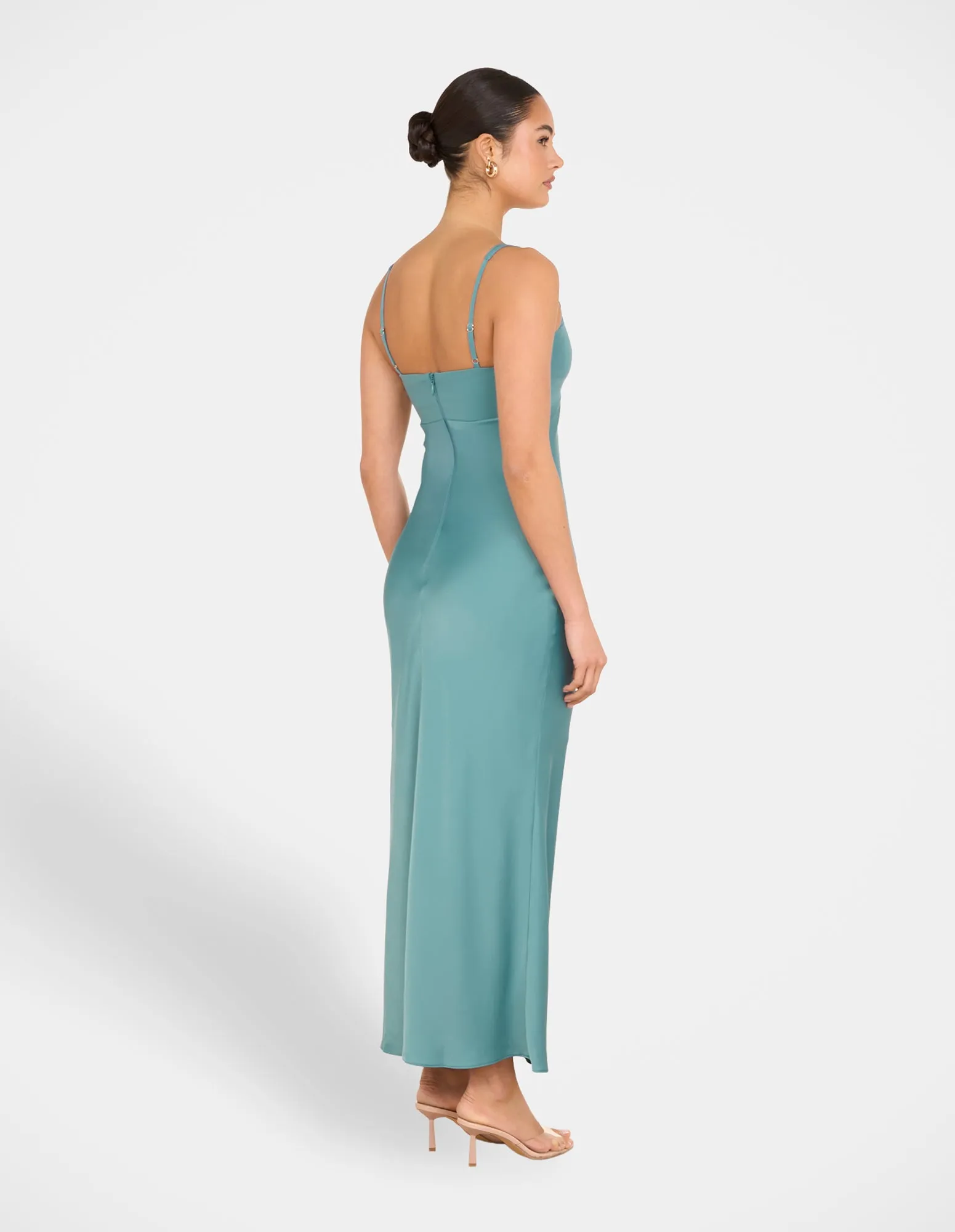 Gala Bias Cut Satin Maxi Dress sold by Pilgrim product image thumbnail 4