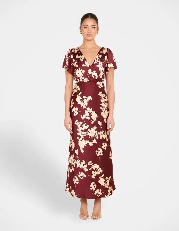 Genoa Satin Maxi Dress sold by Pilgrim