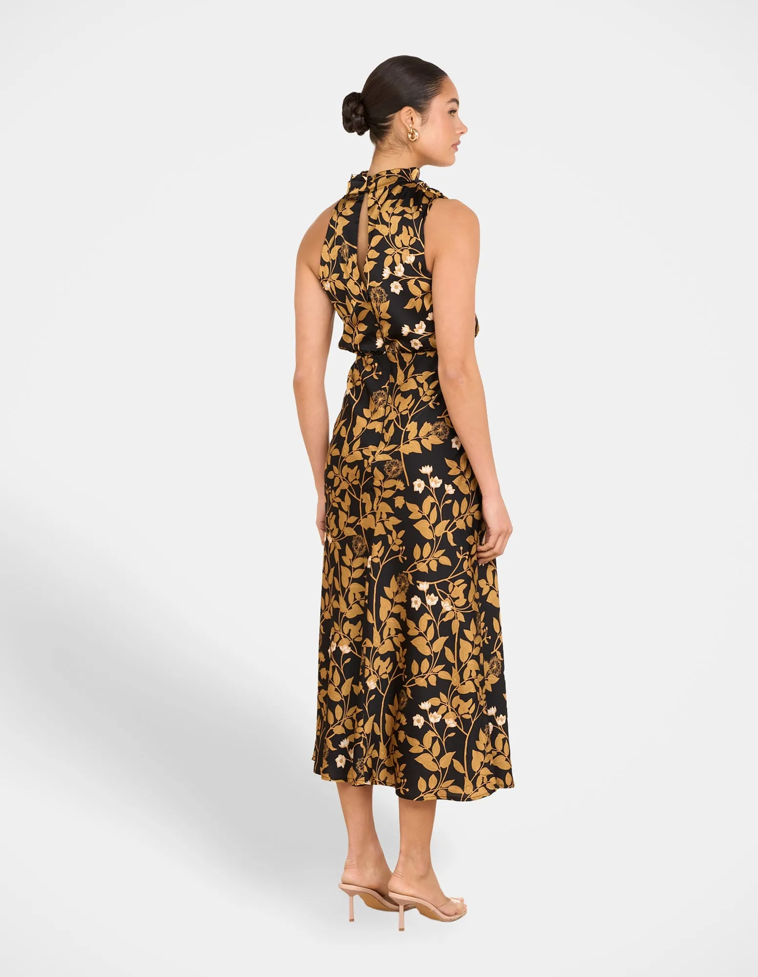 Cathy Satin Midi Dress sold by Pilgrim product image thumbnail 3