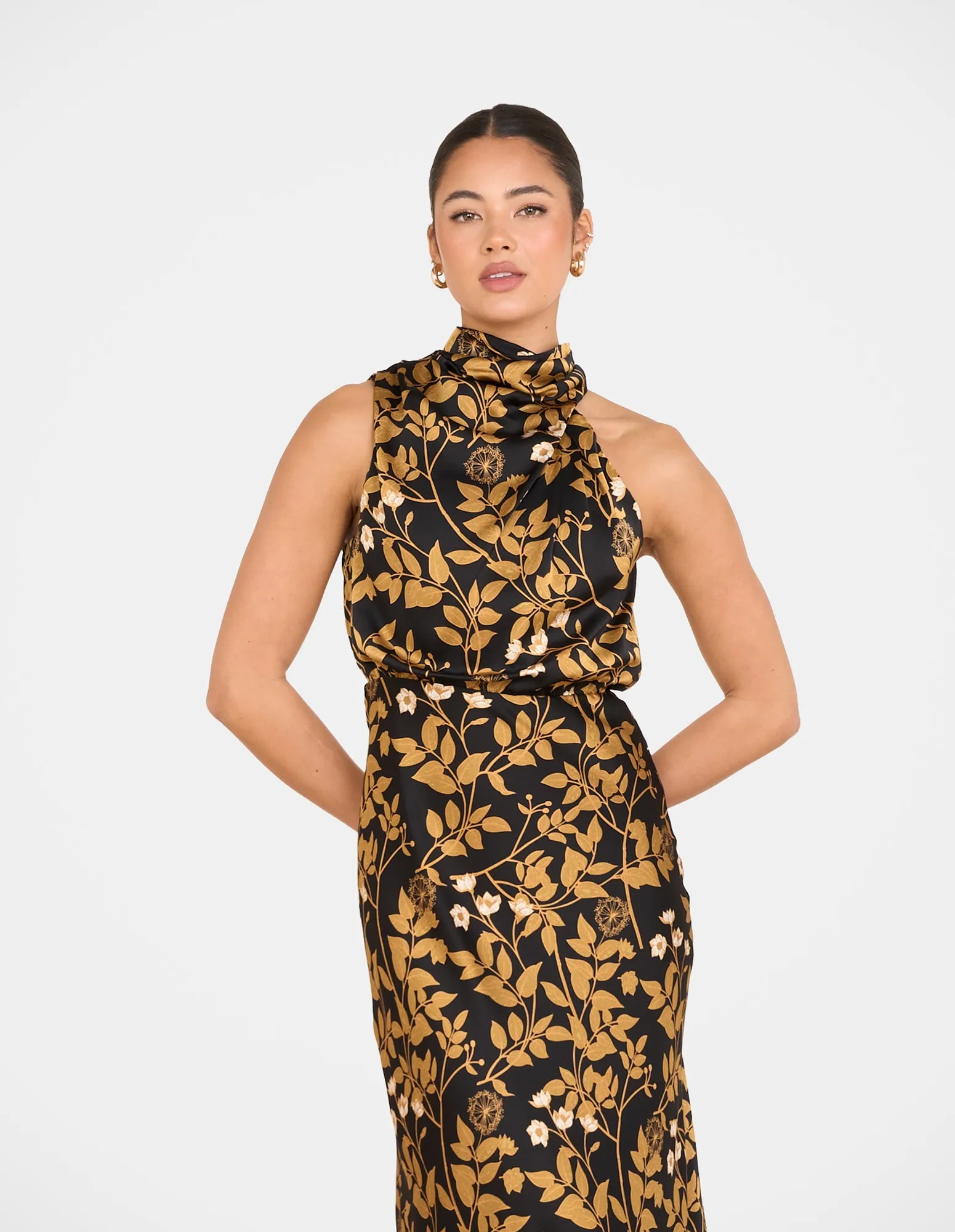 Cathy Satin Midi Dress sold by Pilgrim product image thumbnail 4