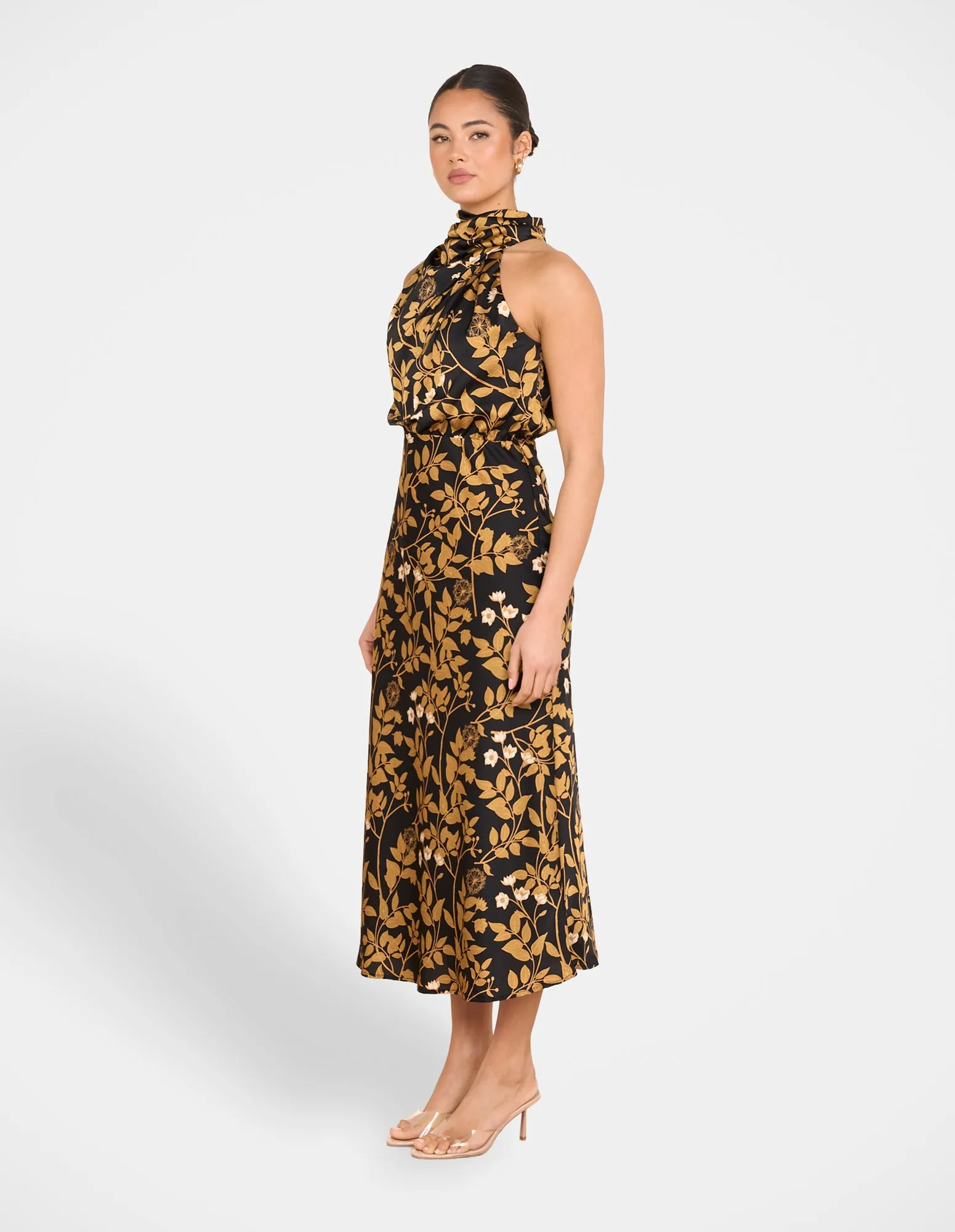 Cathy Satin Midi Dress sold by Pilgrim product image thumbnail 2