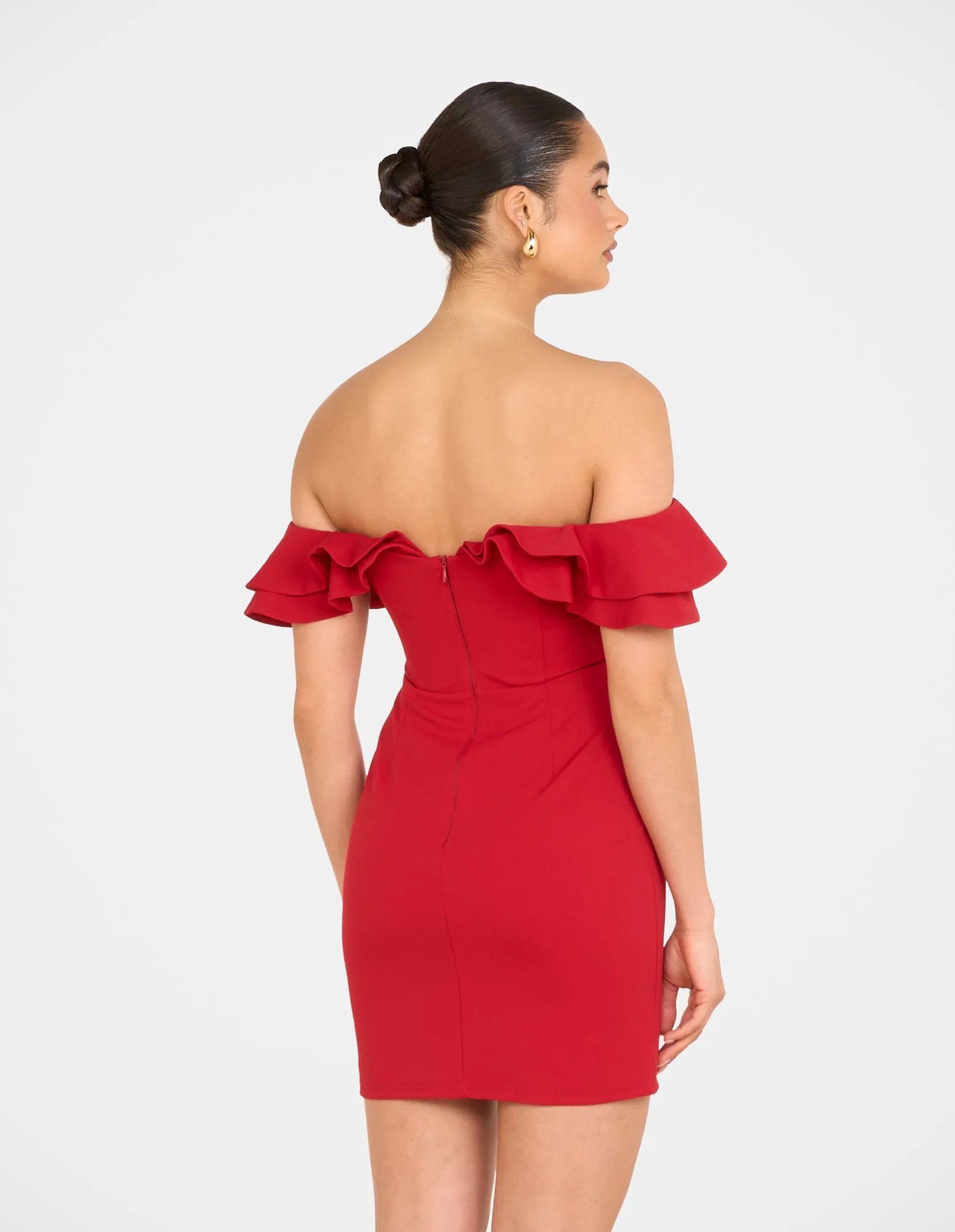 Iris Double Ruffle Mini Dress sold by Pilgrim product image thumbnail 4