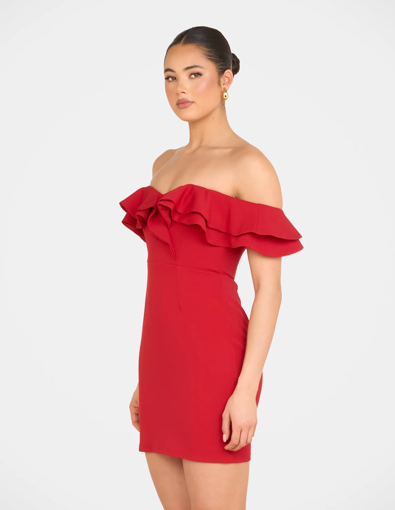 Iris Double Ruffle Mini Dress sold by Pilgrim product image thumbnail 3