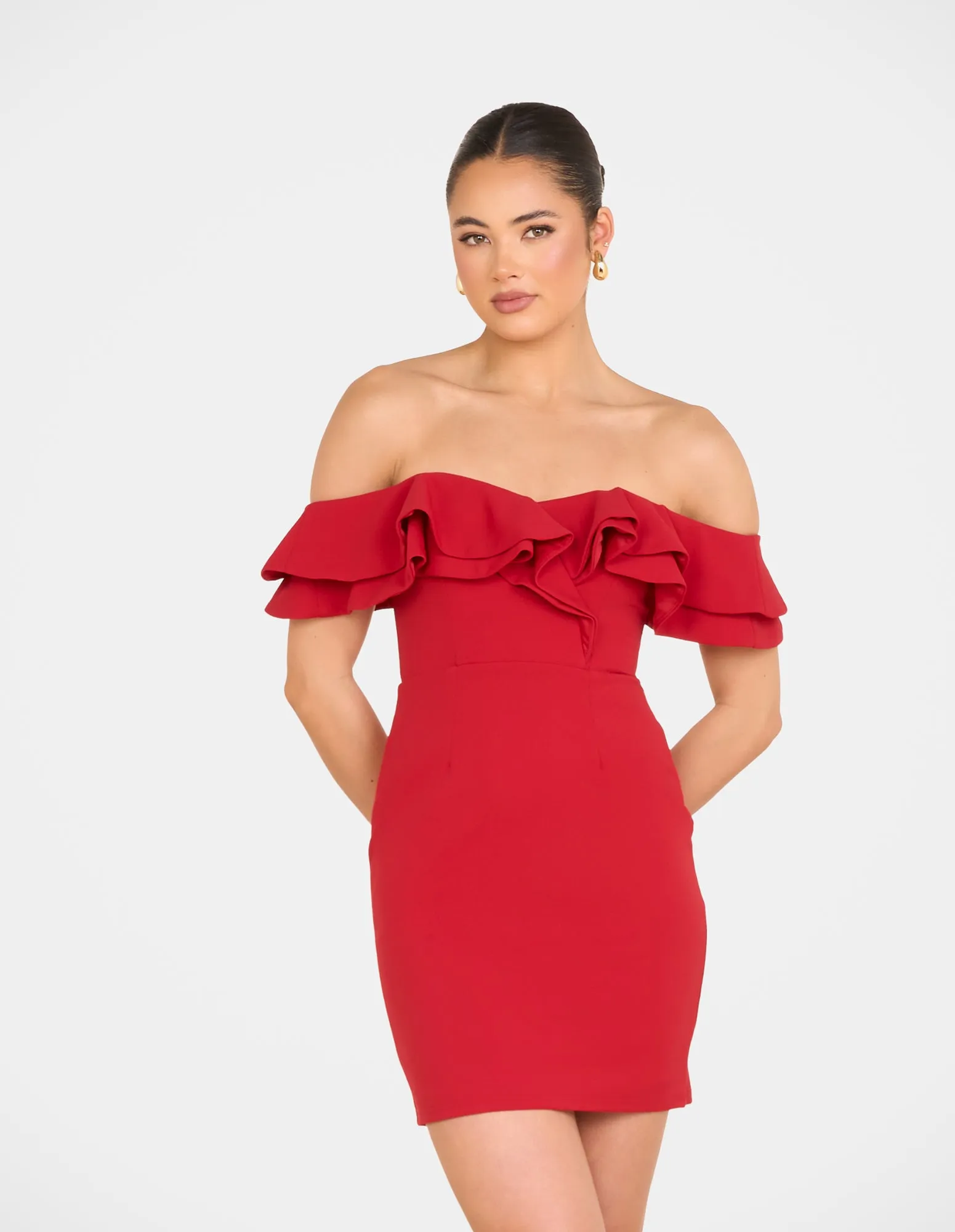 Iris Double Ruffle Mini Dress sold by Pilgrim product image thumbnail 5