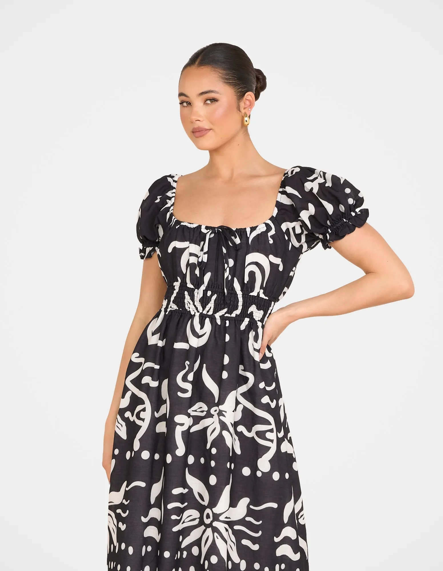 Yana Puff Sleeve Midi Dress sold by Pilgrim product image thumbnail 5