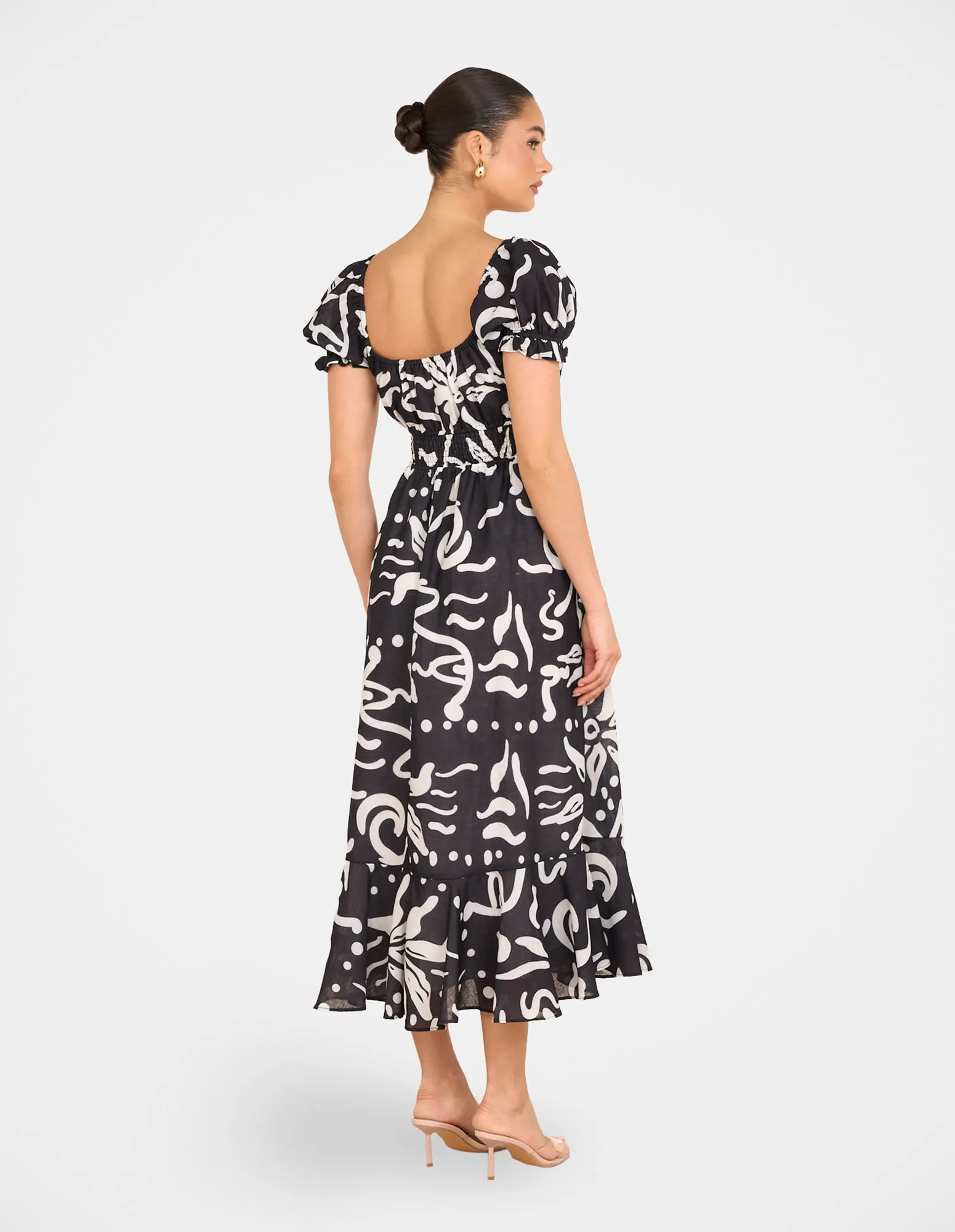 Yana Puff Sleeve Midi Dress sold by Pilgrim product image thumbnail 3