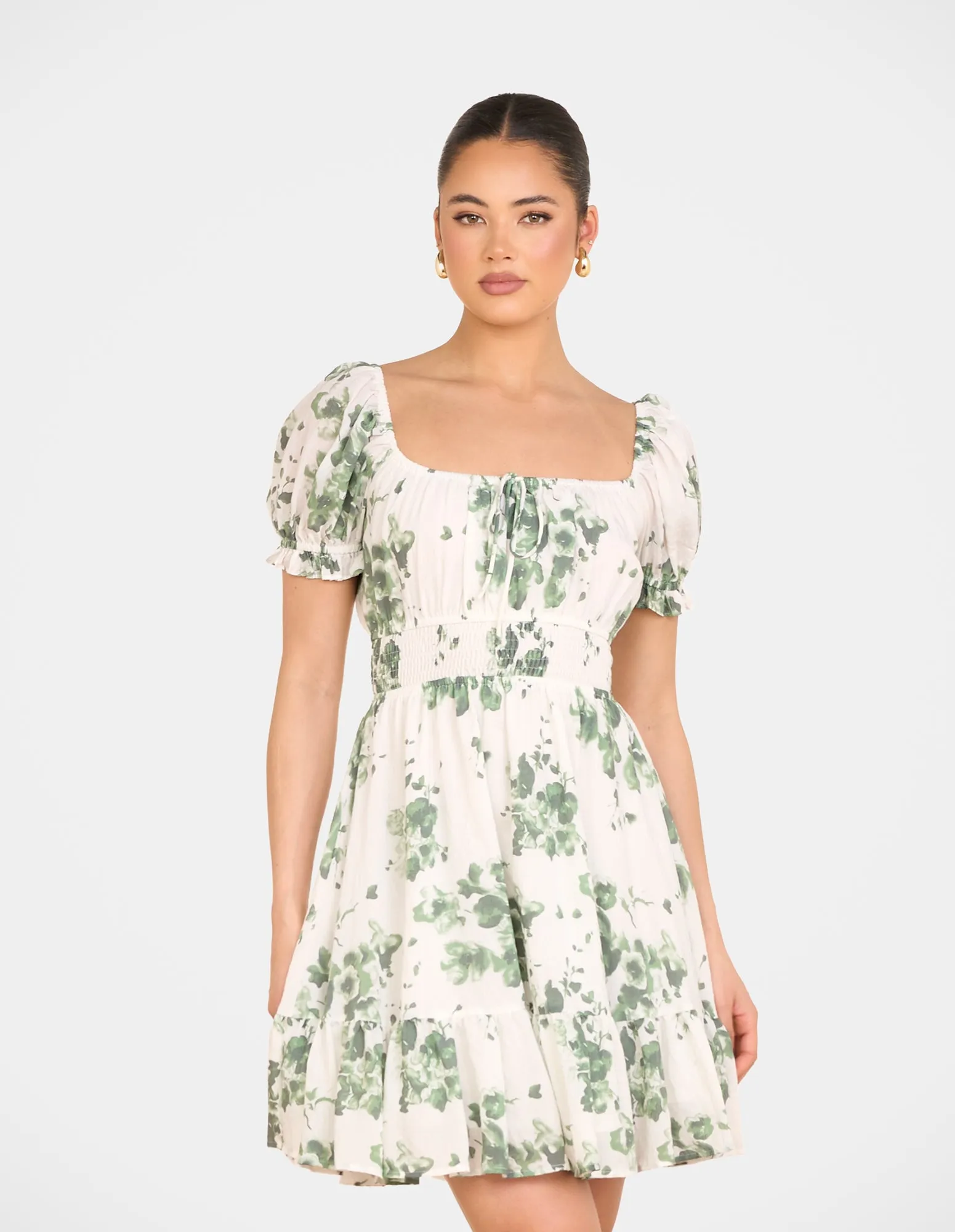 Carlita Puff Sleeve Mini Dress sold by Pilgrim