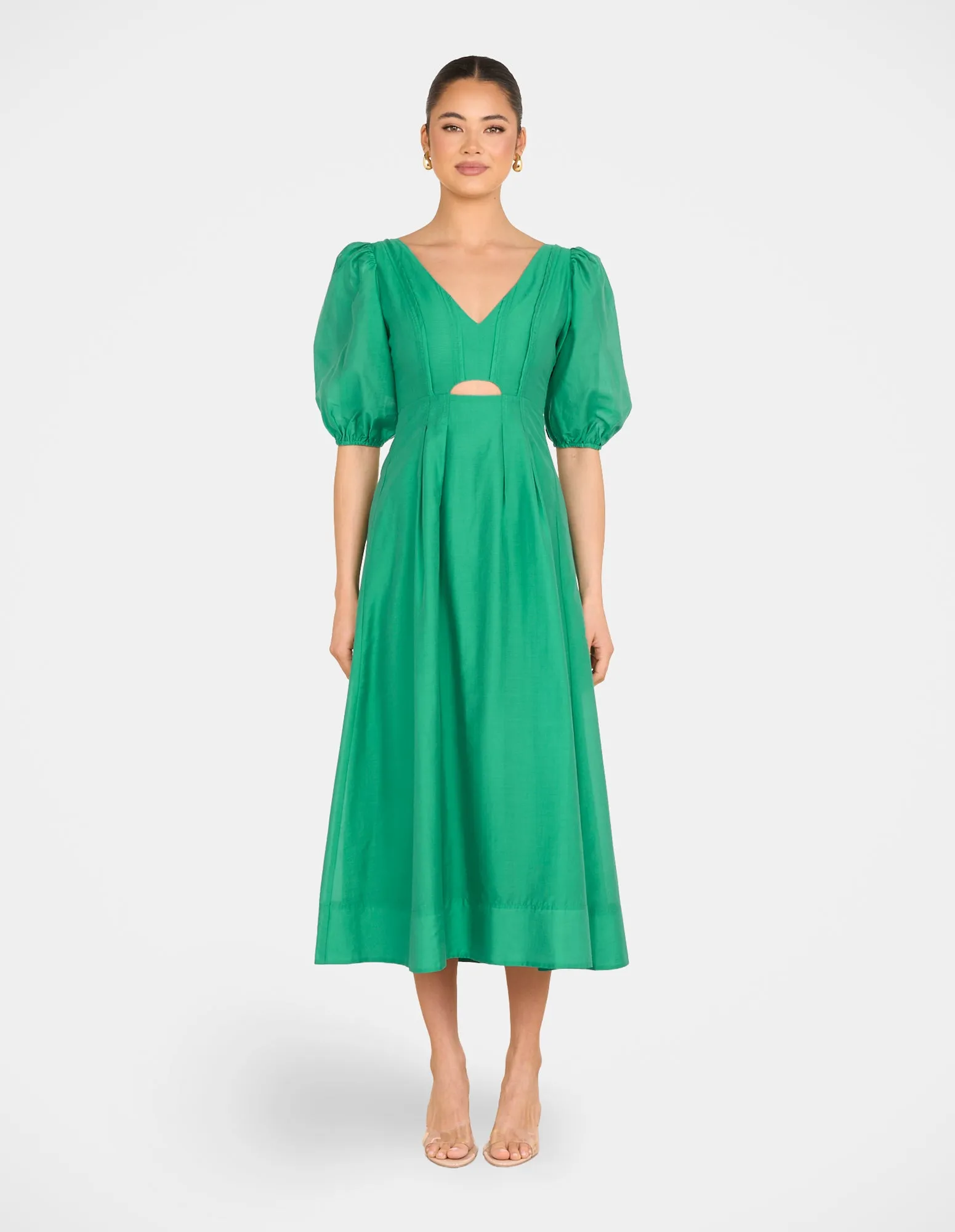Gemma Puff Sleeve Midi Dress sold by Pilgrim