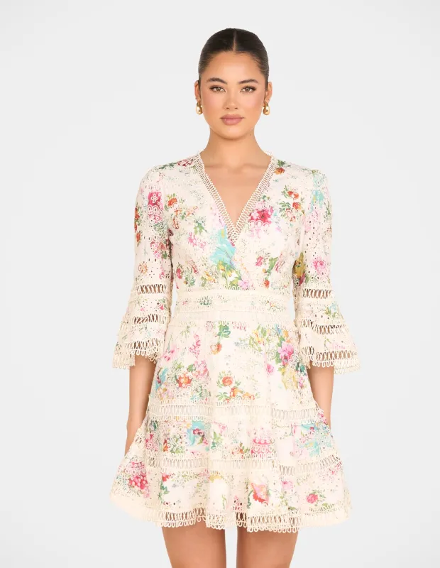 Rory Wrap Front Mini Dress sold by Pilgrim