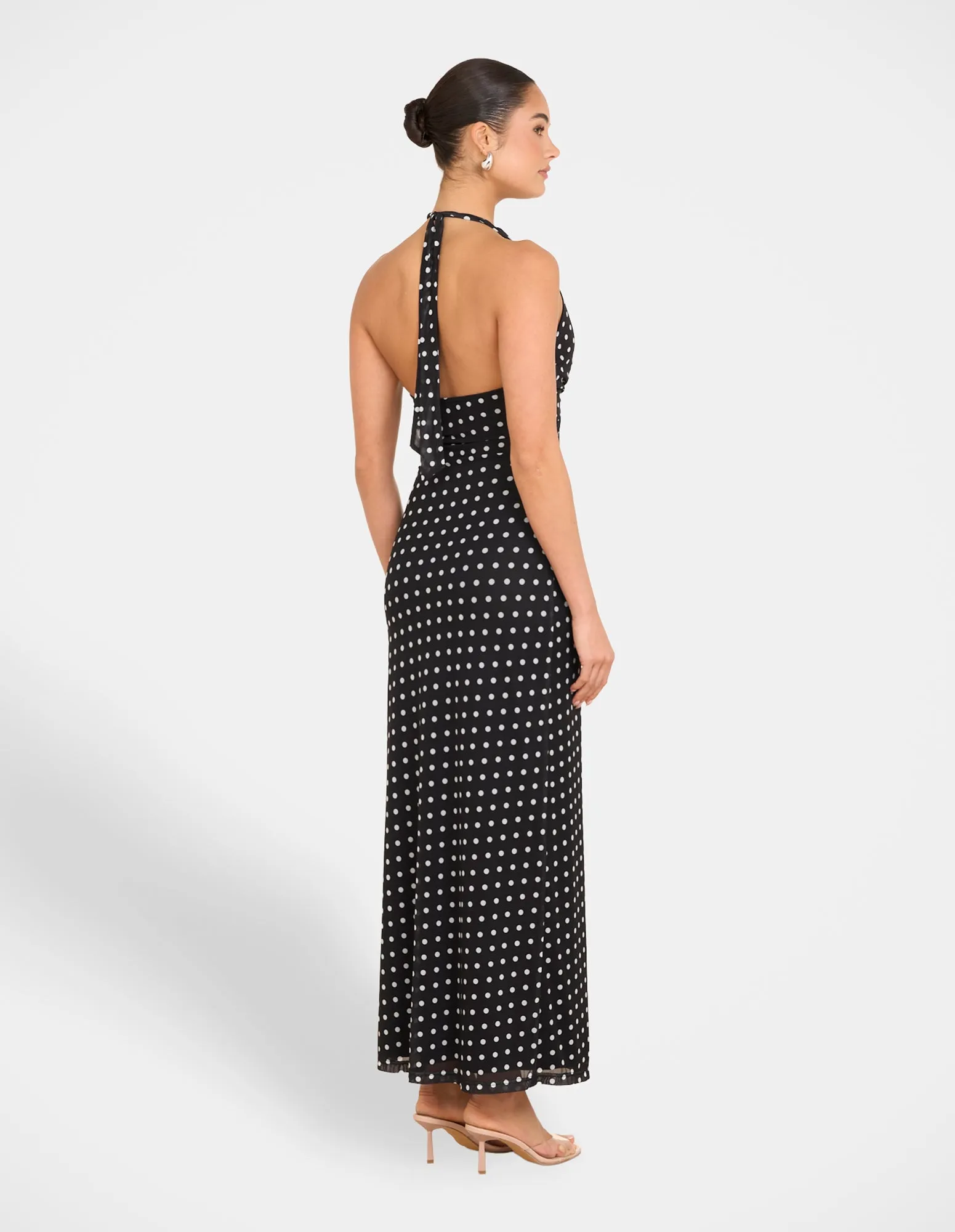 Oscar Dot Mesh Maxi Dress sold by Pilgrim product image thumbnail 3