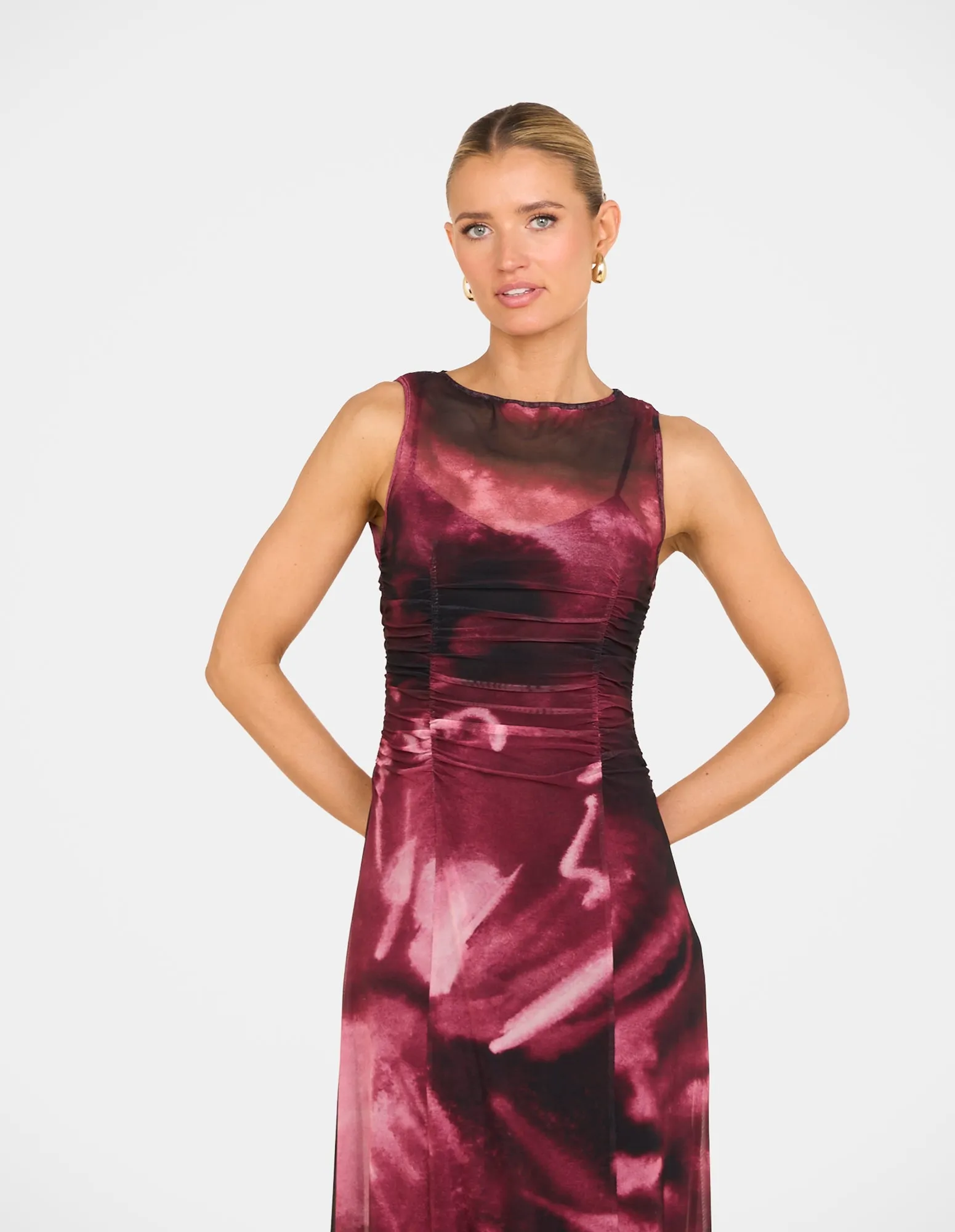 Malika Sheer Mesh Maxi Dress sold by Pilgrim product image thumbnail 4