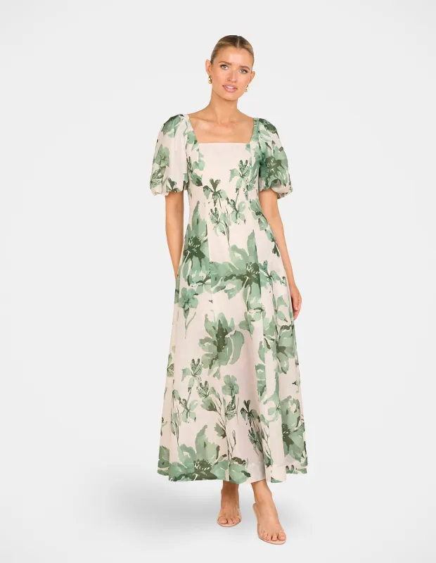 Bev Puff Sleeve Maxi Dress made by Pilgrim