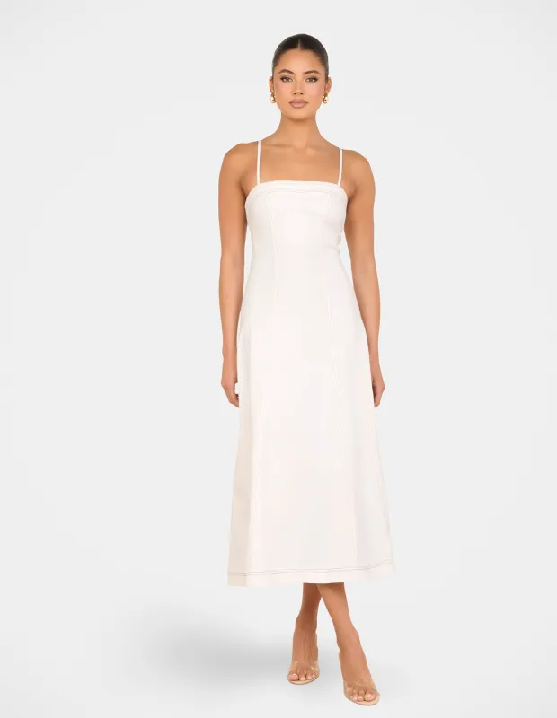 Quay Denim A-line Maxi Dress sold by Pilgrim