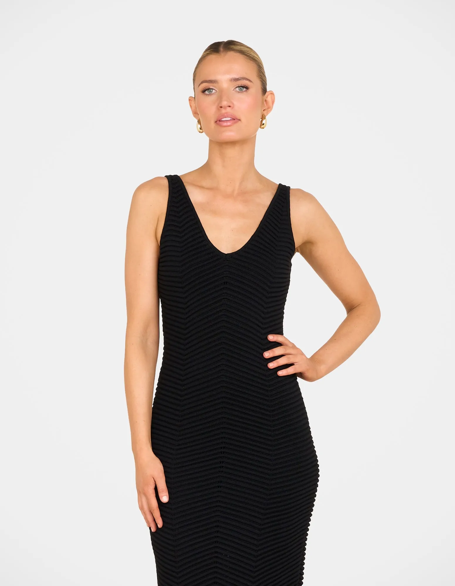 Qia Sleeveless Knit Midi Dress sold by Pilgrim product image thumbnail 4
