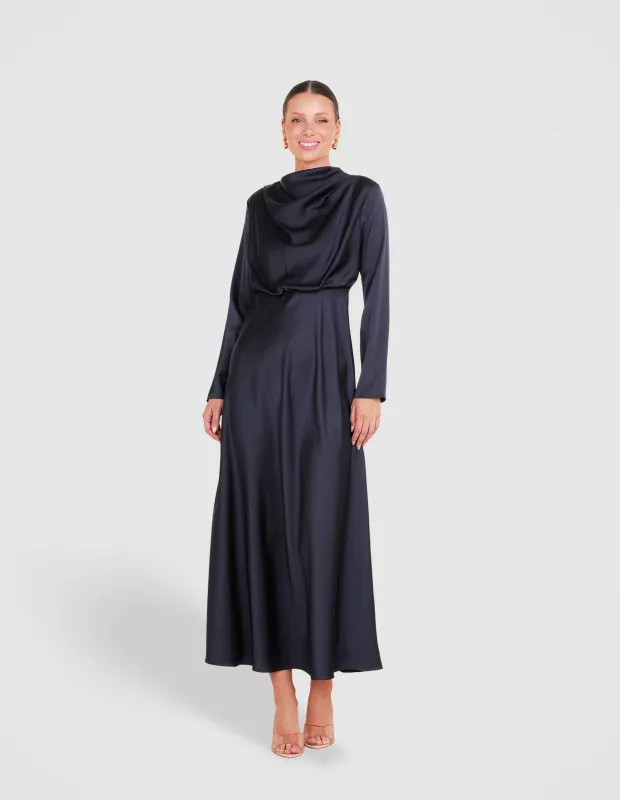 Dina Long Sleeve Satin Dress sold by Pilgrim