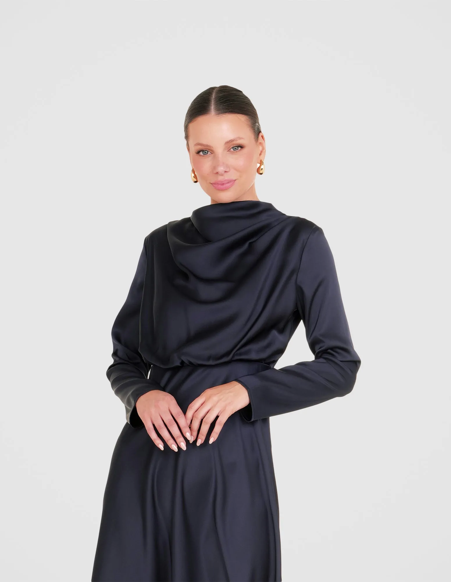 Dina Long Sleeve Satin Dress sold by Pilgrim product image thumbnail 5