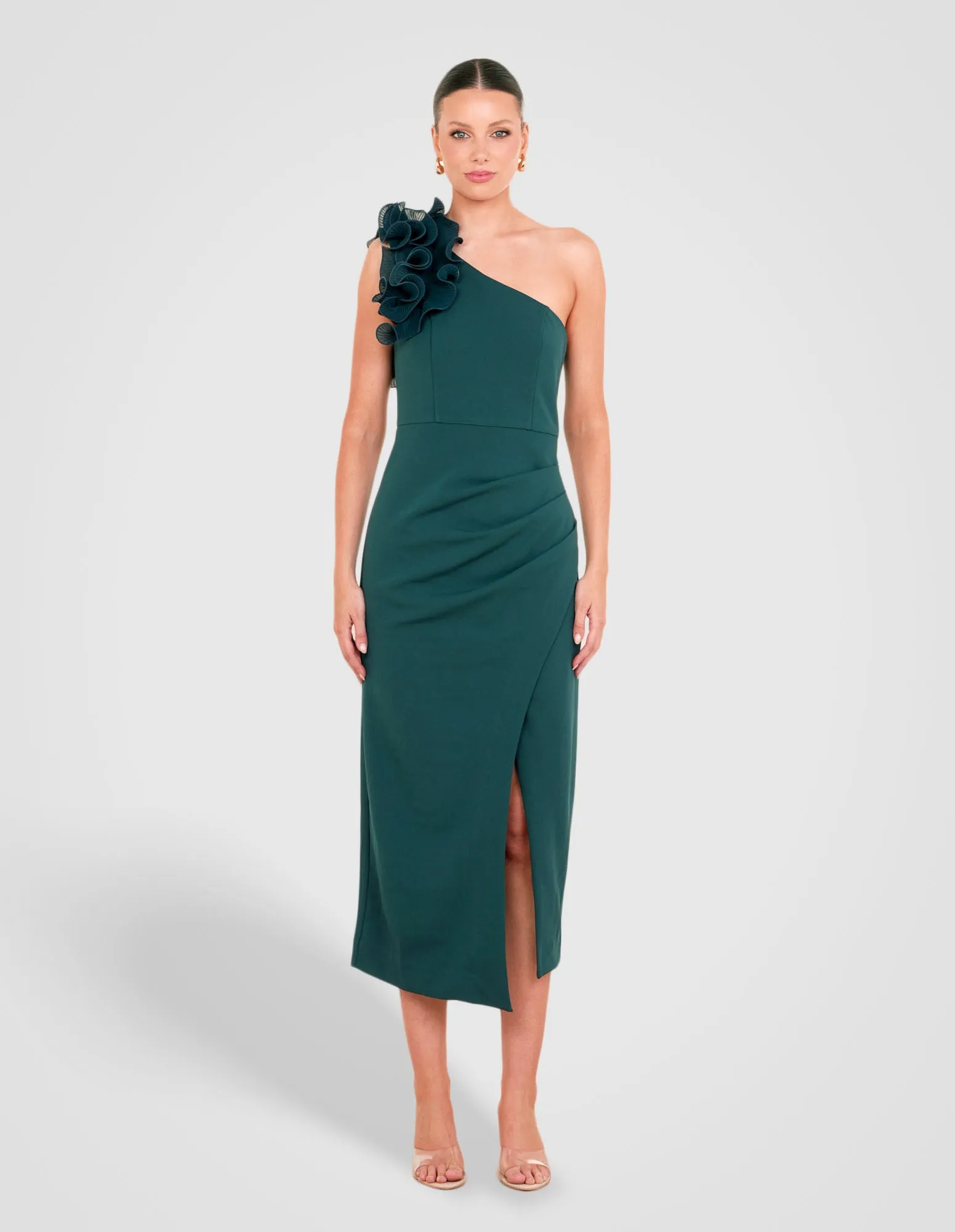 Hina Ruffle One Shoulder Dress sold by Pilgrim