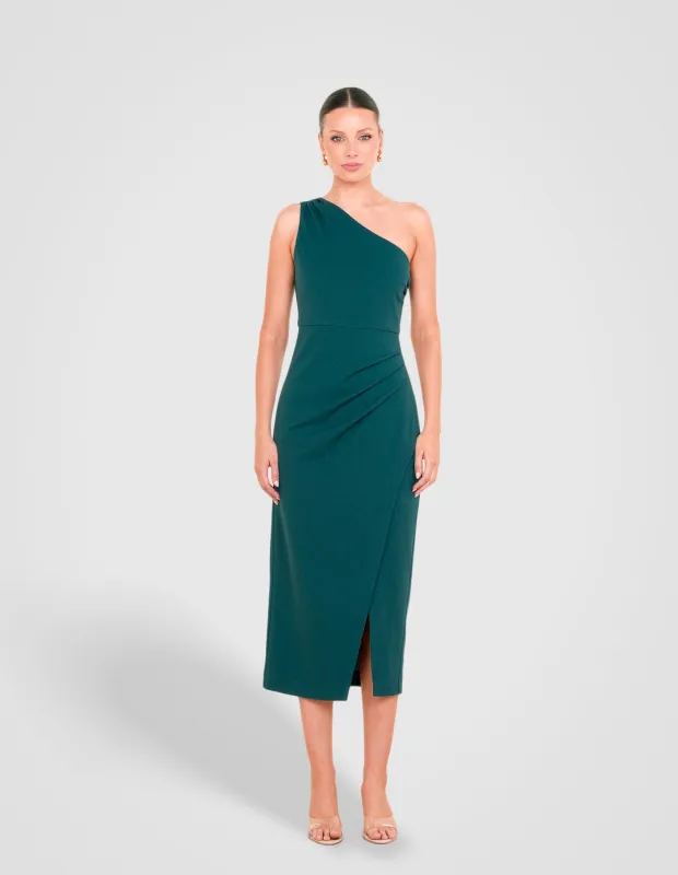 Goya One Shoulder Midi Dress sold by Pilgrim