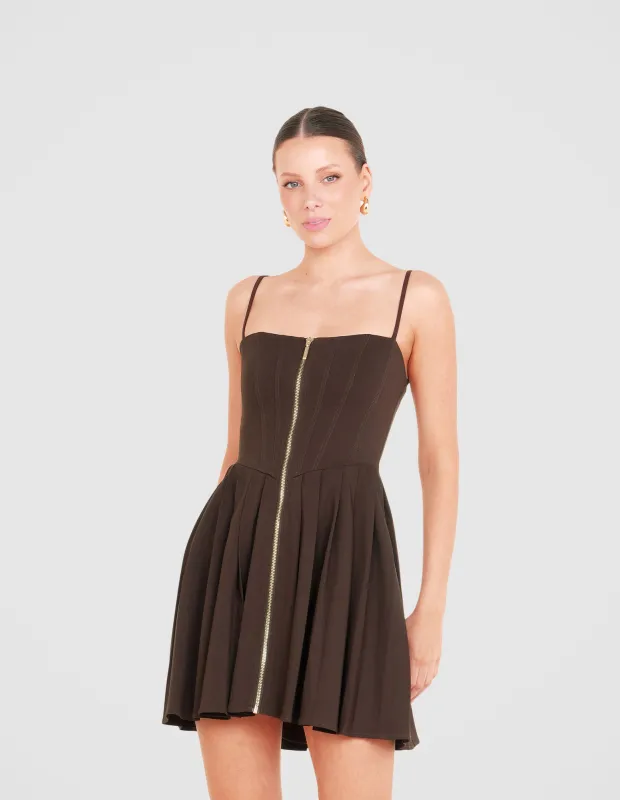 Cleo Pleated Skirt Mini Dress made by Pilgrim