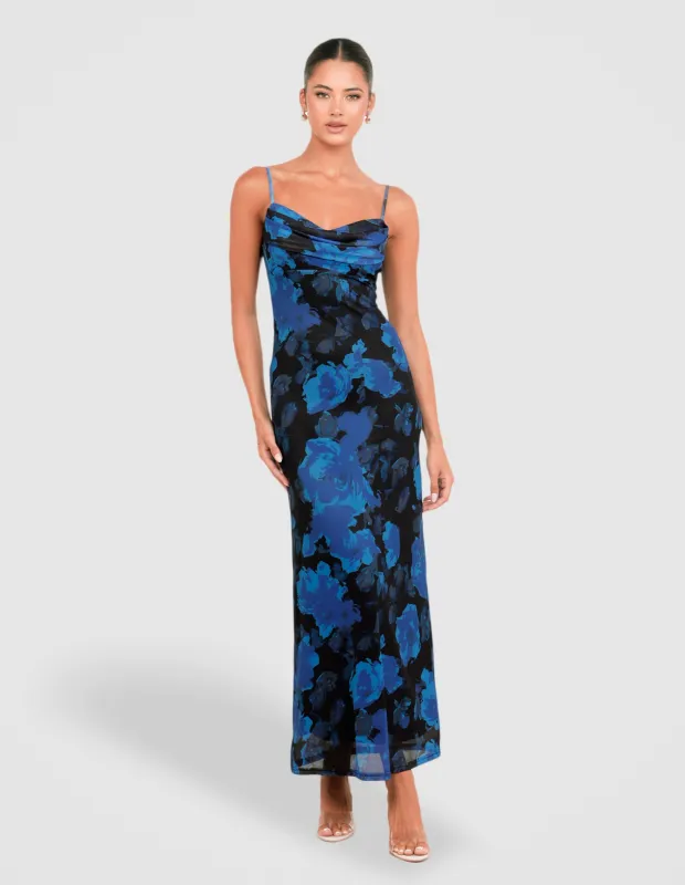 Kendra Cowl Neck Mesh Dress made by Pilgrim