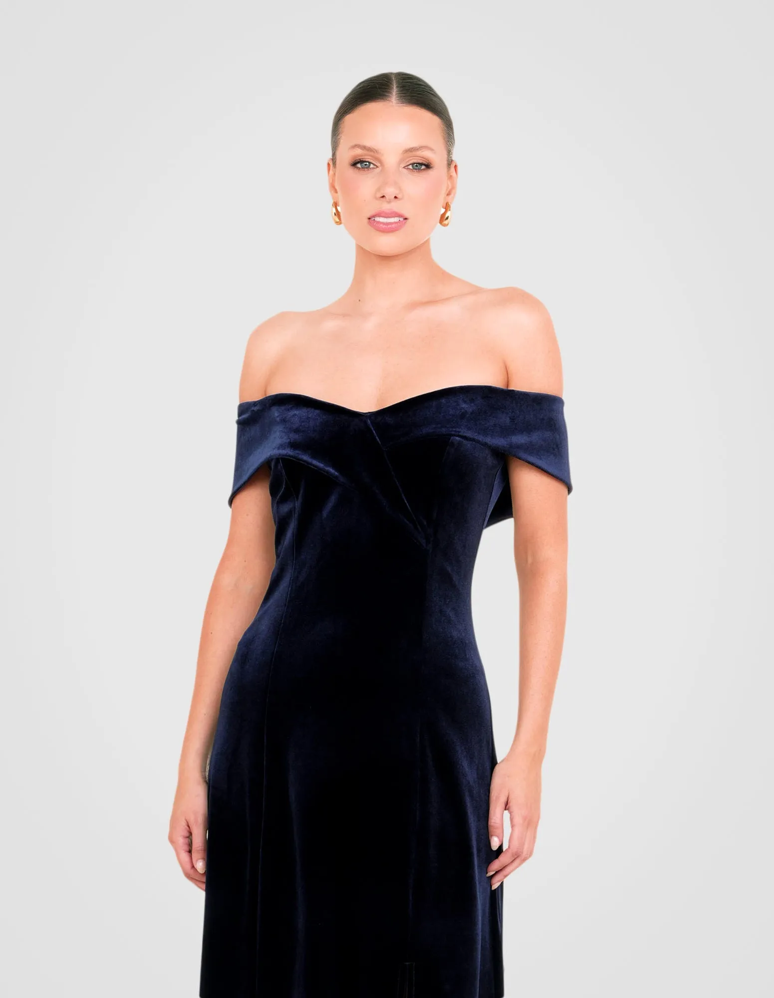 Bri Off Shoulder Velvet Gown sold by Pilgrim product image thumbnail 5