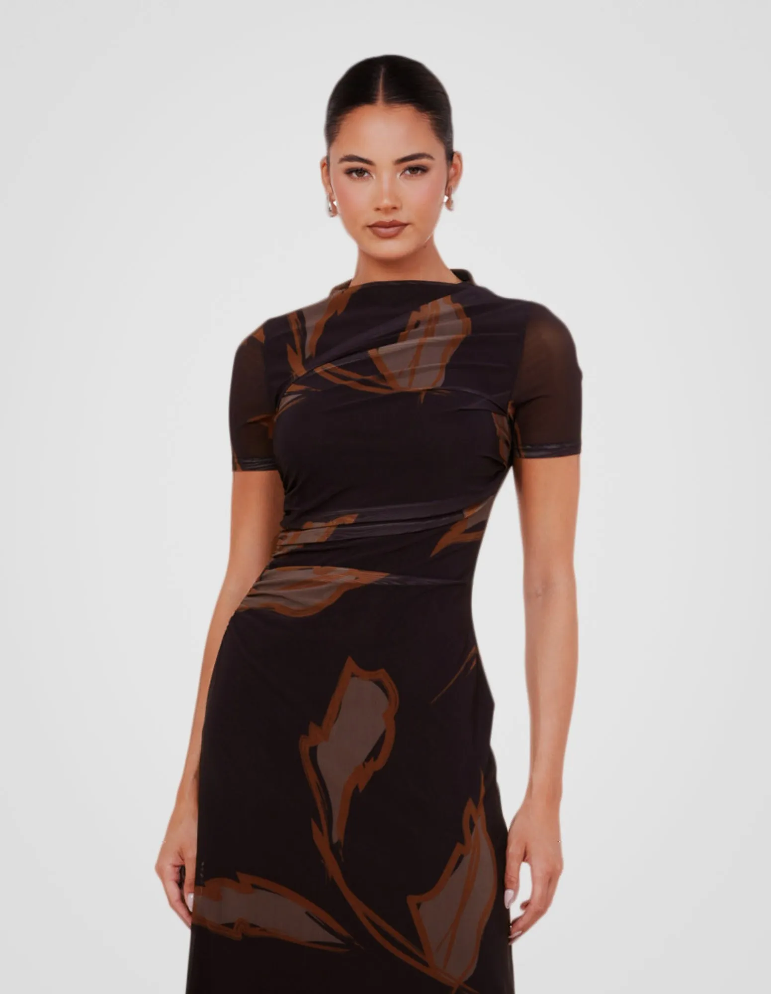Lenny Printed Mesh Dress sold by Pilgrim product image thumbnail 5
