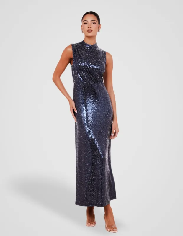 Finn High Neck Maxi Dress made by Pilgrim