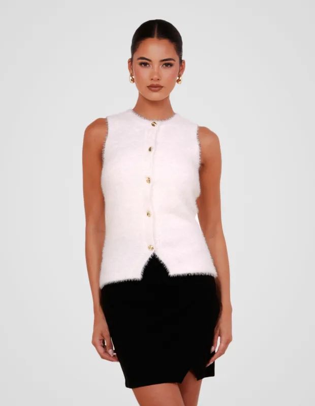 Fifi Fuzzy Vest Top made by Pilgrim
