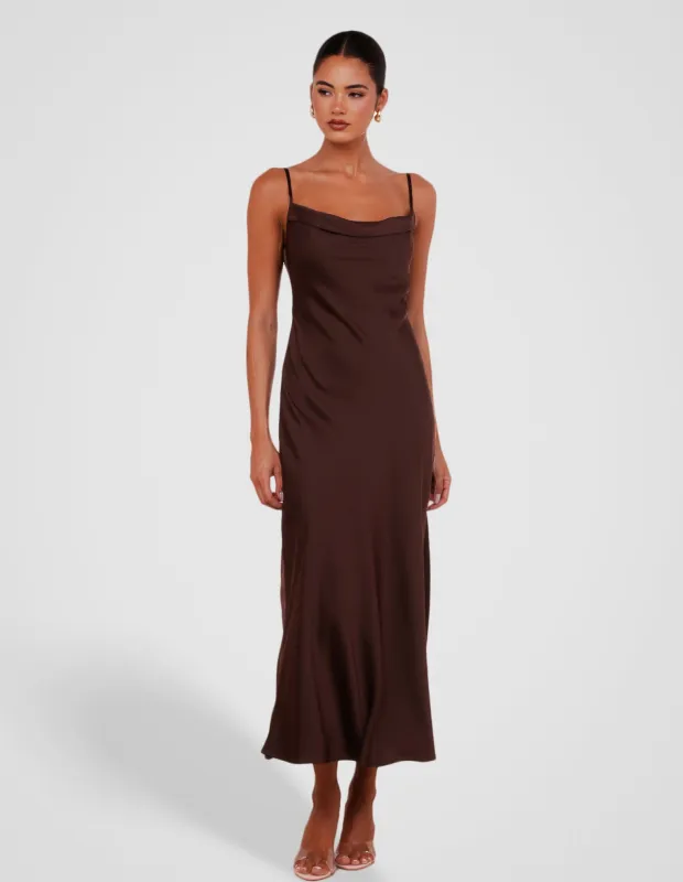 Natalie Cowl Neck Maxi Dress made by Pilgrim
