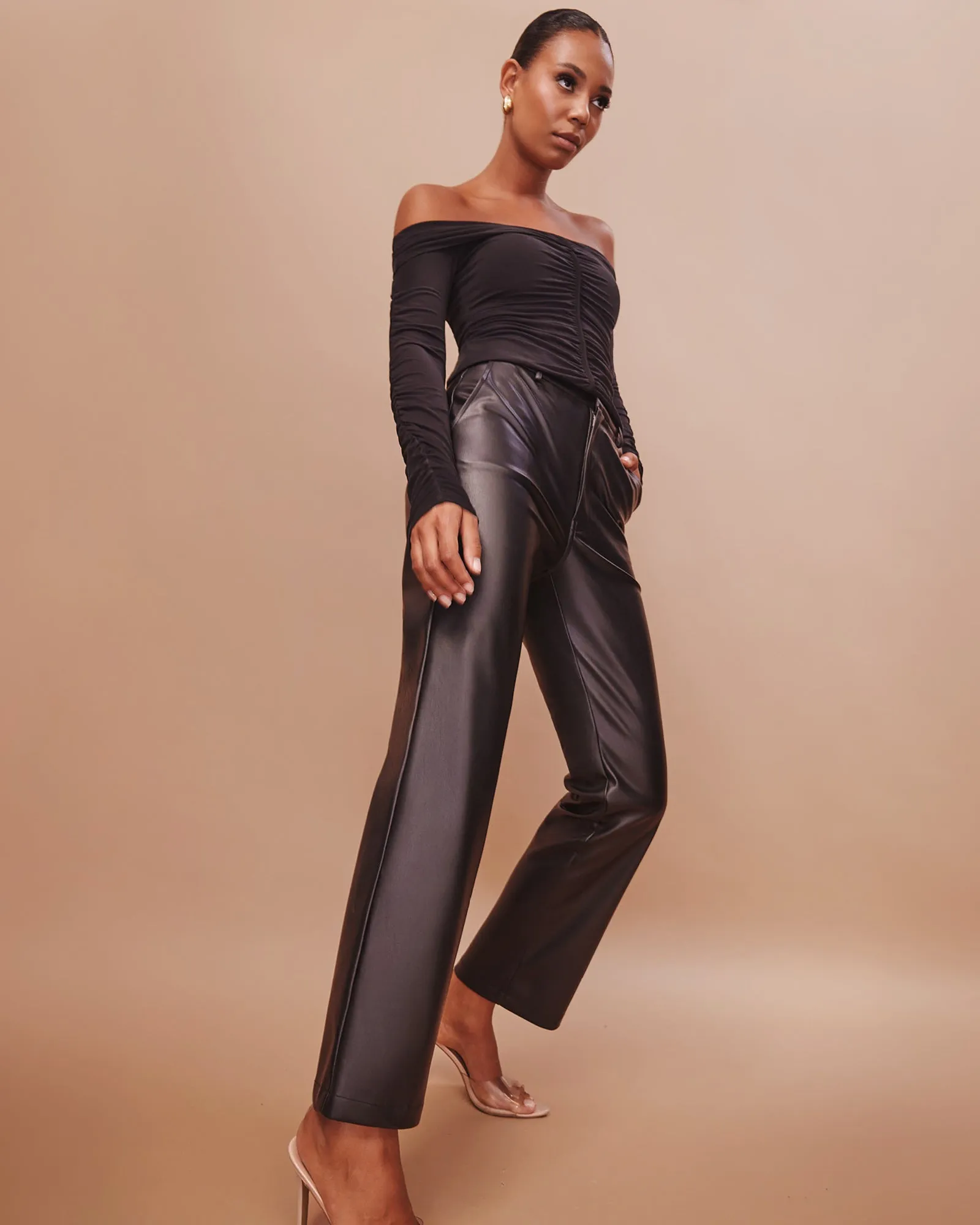 Elata Vegan Leather Pant sold by Pilgrim product image thumbnail 2