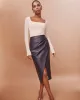 Rowan Vegan Leather Skirt sold by Pilgrim