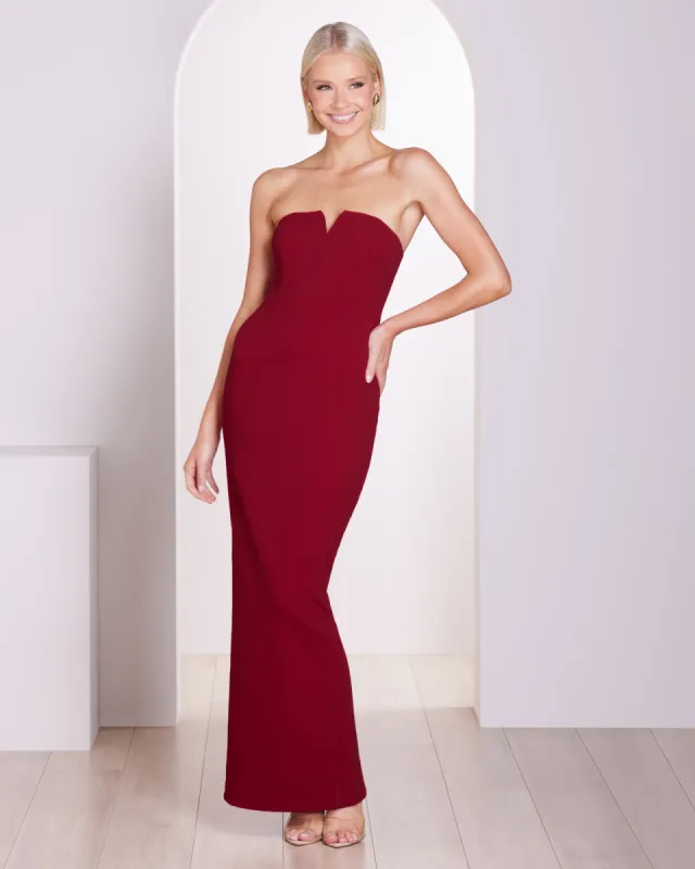 Aurelia Strapless V-neck Dress sold by Pilgrim