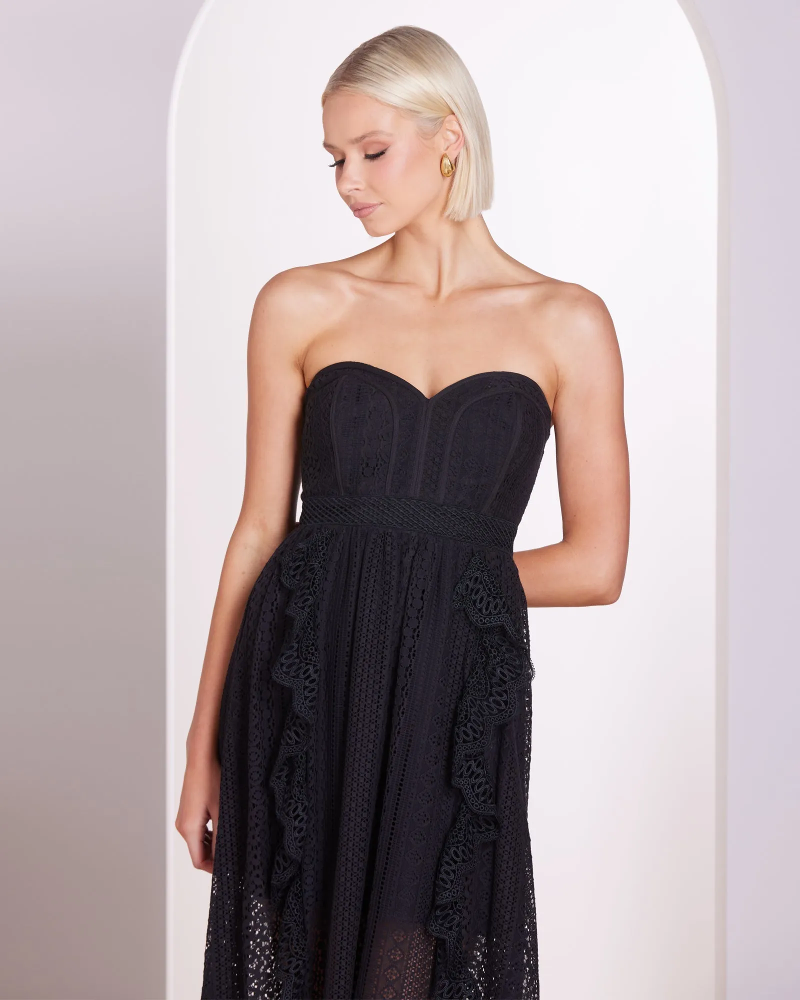 Valencia Strapless Lace Gown sold by Pilgrim product image thumbnail 5